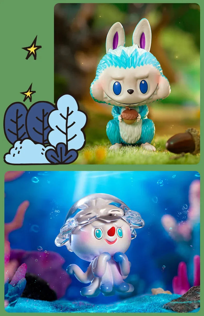 Labubu The Monsters Elf Animal Series Labubu Animal Handheld Toy Limited Edition Blind Box Professional Collection Mystery Box