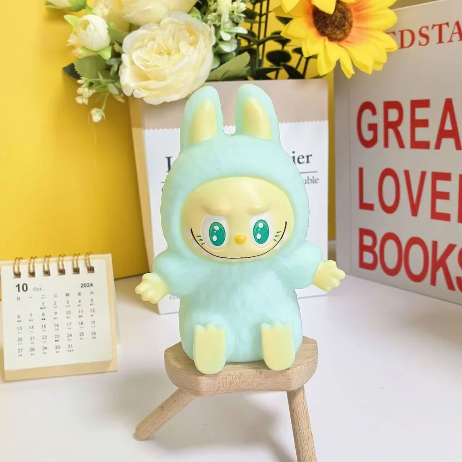 Labubu Night Light Cartoon Cute Children Toy Gift Diy Resin Car Labubu Model Soft Glow Bedside Companion for Sleep gift