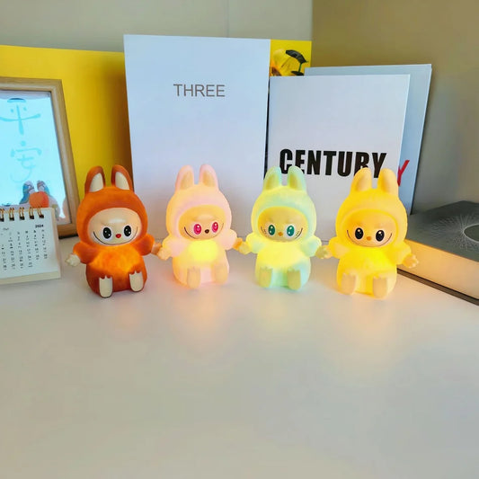 Labubu Night Light Cartoon Cute Children Toy Gift Diy Resin Car Labubu Model Soft Glow Bedside Companion for Sleep gift